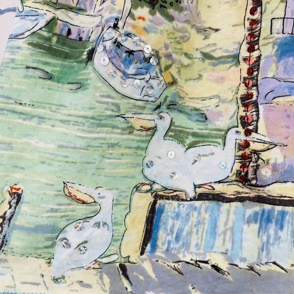 VTG Skort Med - L Take Two Vintage Short Skirt Skort M/L Beach Scene Skirt M-L - Picture 12 of 16